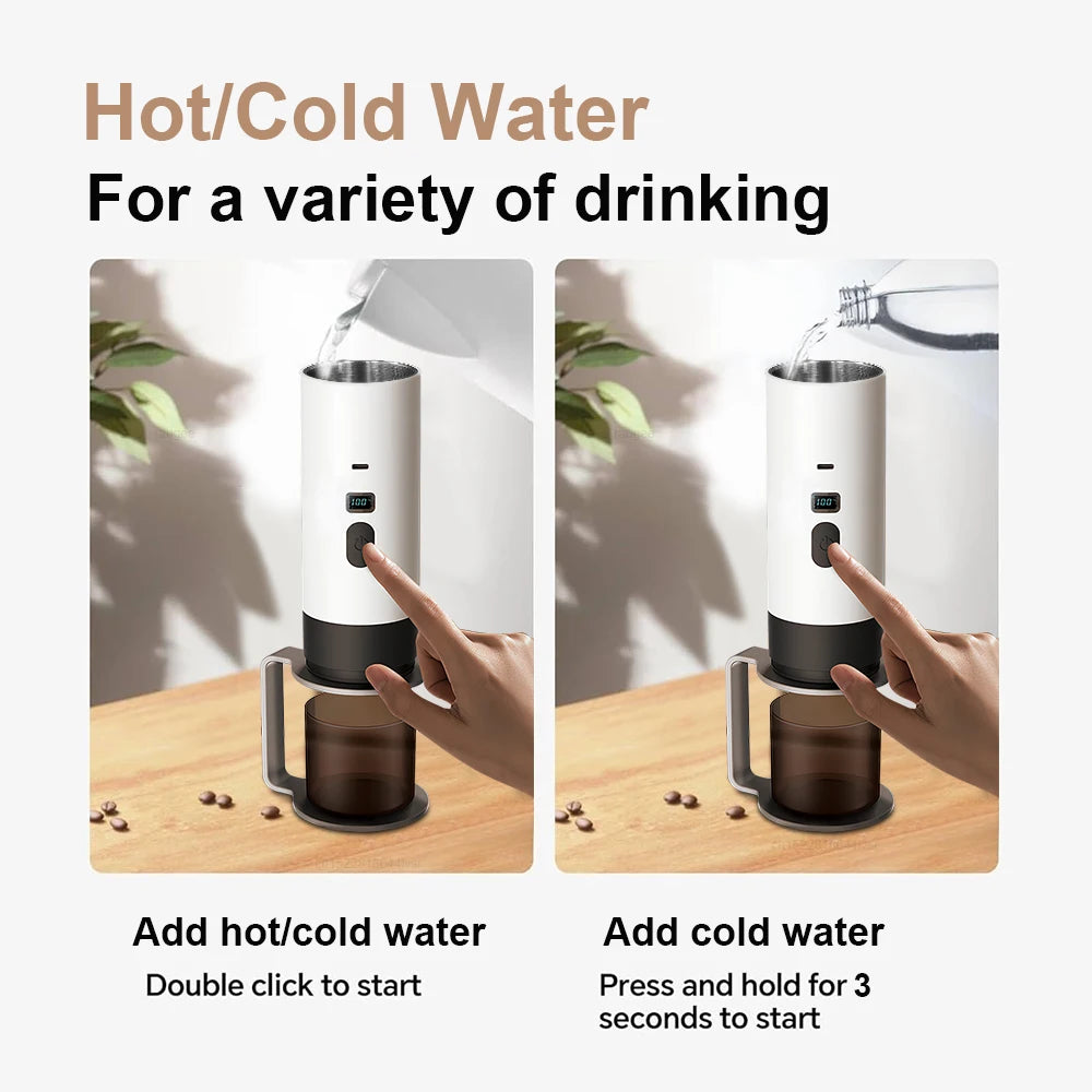 Portable Electric Espresso Coffee Machine for Car Home Camping Wireless Coffee Capsules Maker Mini Portable Travel Coffee Maker